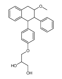 3-[4-(3-methoxy-2-phenyl-1,2,3,4-tetrahydronaphthalen-1-yl)phenoxy]propane-1,2-diol Structure