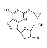 2-(cyclopropylamino)-9-[(2R,4S,5R)-4-hydroxy-5-(hydroxymethyl)oxolan-2-yl]-3H-purin-6-one Structure