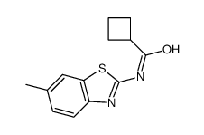 Cyclobutanecarboxamide, N-(6-methyl-2-benzothiazolyl)- (9CI)结构式