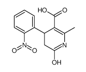 1,4,5,6-TETRAHYDRO-2-METHYL-4-(2-NITROPHENYL)-6-OXO-3-PYRIDINECARBOXYLIC ACID structure