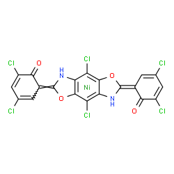 [[2,2'-(4,8-dichlorobenzo[1,2-d:4,5-d']bisoxazole-2,6-diyl)bis[4,6-dichlorophenolato]](2-)]nickel Structure