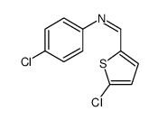 N-(4-chlorophenyl)-1-(5-chlorothiophen-2-yl)methanimine Structure