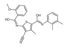 4-cyano-N-(2,3-dimethylphenyl)-5-[(2-methoxybenzoyl)amino]-3-methylthiophene-2-carboxamide Structure