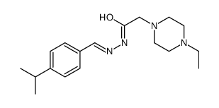 2-(4-ethylpiperazin-1-yl)-N-[(E)-(4-propan-2-ylphenyl)methylideneamino]acetamide Structure