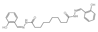 N1,N10-bis[(6-oxo-1-cyclohexa-2,4-dienylidene)methyl]decanedihydrazide structure