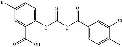 5-bromo-2-[[[(3-chloro-4-methylbenzoyl)amino]thioxomethyl]amino]-benzoic acid picture