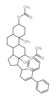 Chol-23-ene-3,12-diol,24,24-diphenyl-, 3,12-diacetate, (3a,5b,12a)- structure