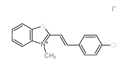 2-[(E)-2-(4-chlorophenyl)ethenyl]-3-methyl-benzothiazole Structure