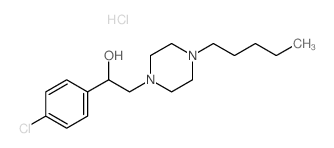 1-(4-chlorophenyl)-2-(4-pentylpiperazin-1-yl)ethanol结构式