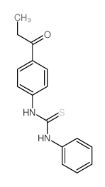 Thiourea, N-[4-(1-oxopropyl)phenyl]-N'-phenyl- structure