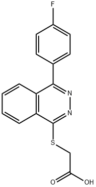 2-{[4-(4-Fluorophenyl)phthalazin-1-yl]sulfanyl}acetic acid结构式