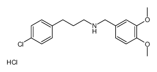 3-(4-chlorophenyl)-N-[(3,4-dimethoxyphenyl)methyl]propan-1-amine,hydrochloride结构式