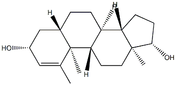 1-Methyl-5α-androst-1-ene-3β,17β-diol结构式