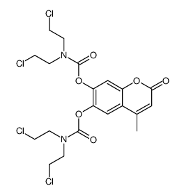 6,7-bis-[bis-(2-chloro-ethyl)-carbamoyloxy]-4-methyl-chromen-2-one结构式