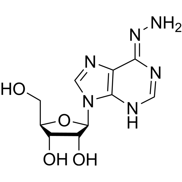 2-(6-hydrazinylpurin-9-yl)-5-(hydroxymethyl)oxolane-3,4-diol structure