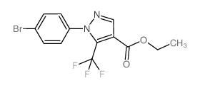 ethyl 1-(4-bromophenyl)-5-(trifluoromethyl)pyrazole-4-carboxylate结构式