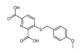 3-[(4-methoxyphenyl)methylsulfanyl]pyridine-2,6-dicarboxylic acid Structure