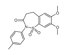 7,8-dimethoxy-1,1-dioxo-2-p-tolyl-1,2,4,5-tetrahydro-1λ6-benzo[f][1,2]thiazepin-3-one Structure