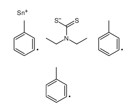 tris(3-methylphenyl)stannyl N,N-diethylcarbamodithioate Structure