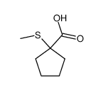 Cyclopentanecarboxylic acid, 1-(methylthio)- (9CI) structure