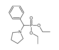 1-[diethoxyphosphoryl(phenyl)methyl]pyrrolidine Structure