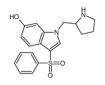 3-(benzenesulfonyl)-1-(pyrrolidin-2-ylmethyl)indol-6-ol Structure