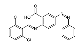 2-[(2,6-dichlorophenyl)methylideneamino]-5-phenyldiazenylbenzoic acid结构式