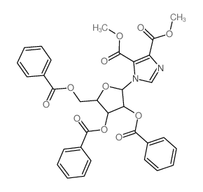 1H-Imidazole-4,5-dicarboxylicacid, 1-(2,3,5-tri-O-benzoyl-b-D-ribofuranosyl)-, dimethyl ester (9CI) structure