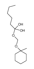 1-[(1-methylcyclohexyl)oxymethoxy]hexane-1,1-diol结构式