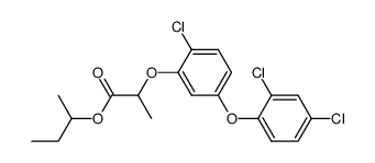 2-[2-Chloro-5-(2,4-dichloro-phenoxy)-phenoxy]-propionic acid sec-butyl ester结构式