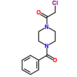 1-苯甲酰基-4-(氯乙酰基)哌嗪结构式