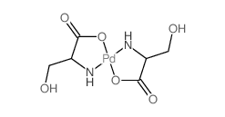 Palladium,bis(L-serinato-kN,kO1)-, (SP-4-2)- (9CI)结构式