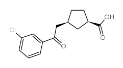 cis-3-[2-(3-chlorophenyl)-2-oxoethyl]cyclopentane-1-carboxylic acid结构式