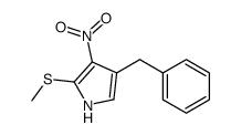 4-benzyl-2-methylsulfanyl-3-nitro-1H-pyrrole结构式