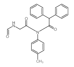 Benzeneacetamide,N-[2-(formylamino)acetyl]-N-(4-methylphenyl)-a-phenyl- structure