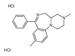 3,9-dimethyl-7-phenyl-2,4,4a,5-tetrahydro-1H-pyrazino[1,2-a][1,4]benzodiazepine,dihydrochloride结构式