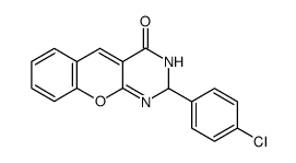 2-(4-chlorophenyl)-4-oxo-2,3-dihydrobenzopyrano[2,3-d]pyrimidine Structure