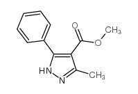 3-METHYL-5-PHENYL-1H-PYRAZOLE-4-CARBOXYLIC ACID METHYL ESTER Structure