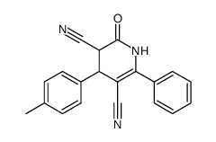 3,5-dicyano-4-(p-methylphenyl)-6-phenyl-3,4-dihydro-2-pyridone Structure