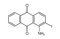 1-amino-2-iodo-9,10-anthraquinone结构式