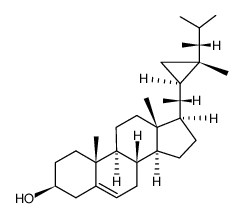 (22R,23R,24R)-22,23-methylene-23,24-dimethylcholest-5-en-3β-ol结构式