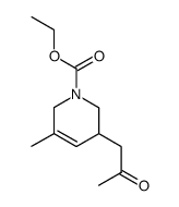 ethyl 5-methyl-3-(2-oxopropyl)-1,2,3,6-tetrahydropyridine-1-carboxylate结构式