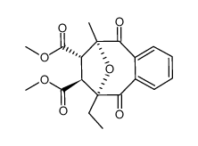 6-ethyl-9-methyl-7β,8α-bis(methoxycarbonyl)-6,7,8,9-tetrahydro-6α,9α-epoxybenzocyclooctene-5,10-dione结构式