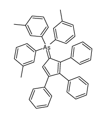 tri-m-tolyl(2,3,4-triphenylcyclopenta-2,4-dien-1-ylidene)-l5-arsane Structure