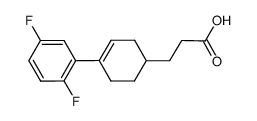 3-[4-(2,5-difluorophenyl)cyclohex-3-en-1-yl]propanoic acid结构式