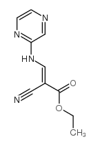 2-CYANO-3-(PYRAZIN-2-YLAMINO)-ACRYLIC ACID ETHYL ESTER Structure