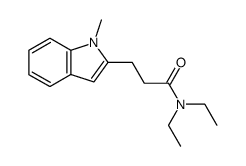 N,N-diethyl-3-(1'-methyl-1H-indol-2'-yl)propanamide结构式