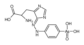 (2S)-2-amino-3-[5-[(4-arsonophenyl)hydrazinylidene]imidazol-4-yl]propanoic acid Structure