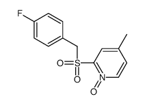 2-[(4-fluorophenyl)methylsulfonyl]-4-methyl-1-oxidopyridin-1-ium Structure