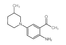 1-[2-AMINO-5-(3-METHYLPIPERIDINO)PHENYL]-1-ETHANONE结构式